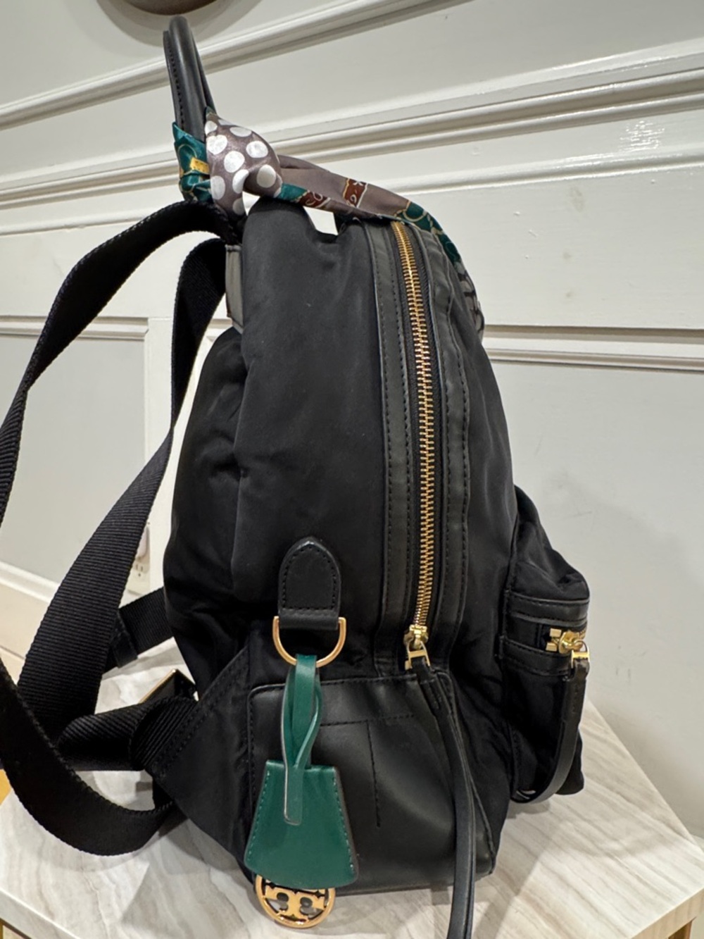 Tory Burch Bag Perry Black Nylon Backpack - Picture 7 of 17